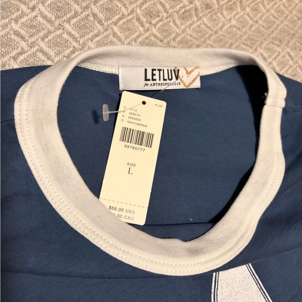 LetLuv Navy Star Navy T-Shirt - Picture 2 of 3